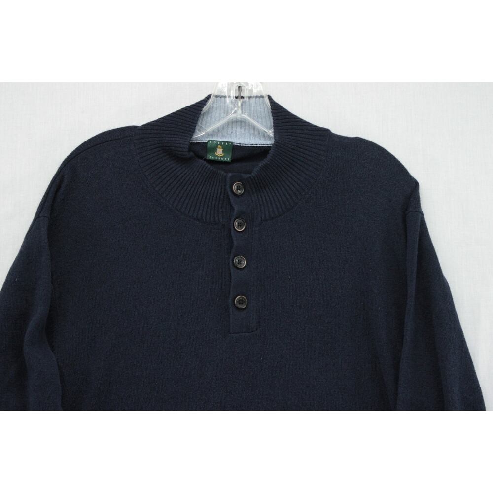 Robert Talbott Button Neck Knit Sweater Men's Lar… - image 2